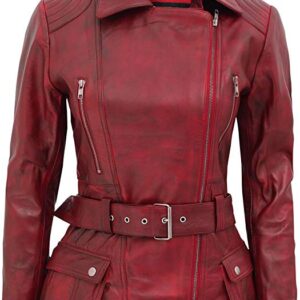 red leather biker jacket