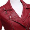 maroon leather jacket