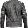 mens retro leather biker jacket