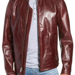 Café Racer Waxy Cowhide Leather Jacket