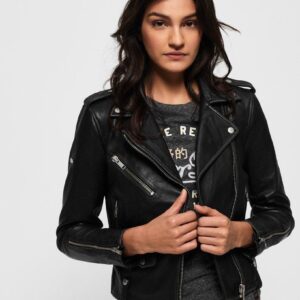 Rylee Leather Biker Jacket