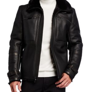 Karl Lagerfeld Shearling Aviator Jacket