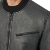 Praslin Zenith Lambskin Leather Bomber Jacket