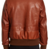 Pebble Texture Leather Bomber Jacket