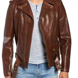 50s Oil Tanned Cowhide Leather Moto Jacket