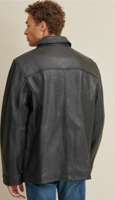 Big & Tall Leather Jacket with Thinsulat Lining