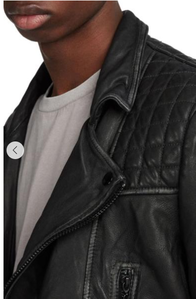 Cargo Biker Slim Fit Leather Jacket