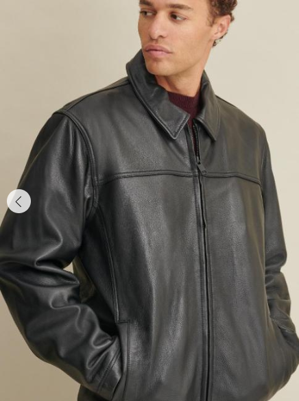Big & Tall Leather Jacket with Thinsulat Lining