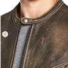 Calfskin Leather Racer Jacket